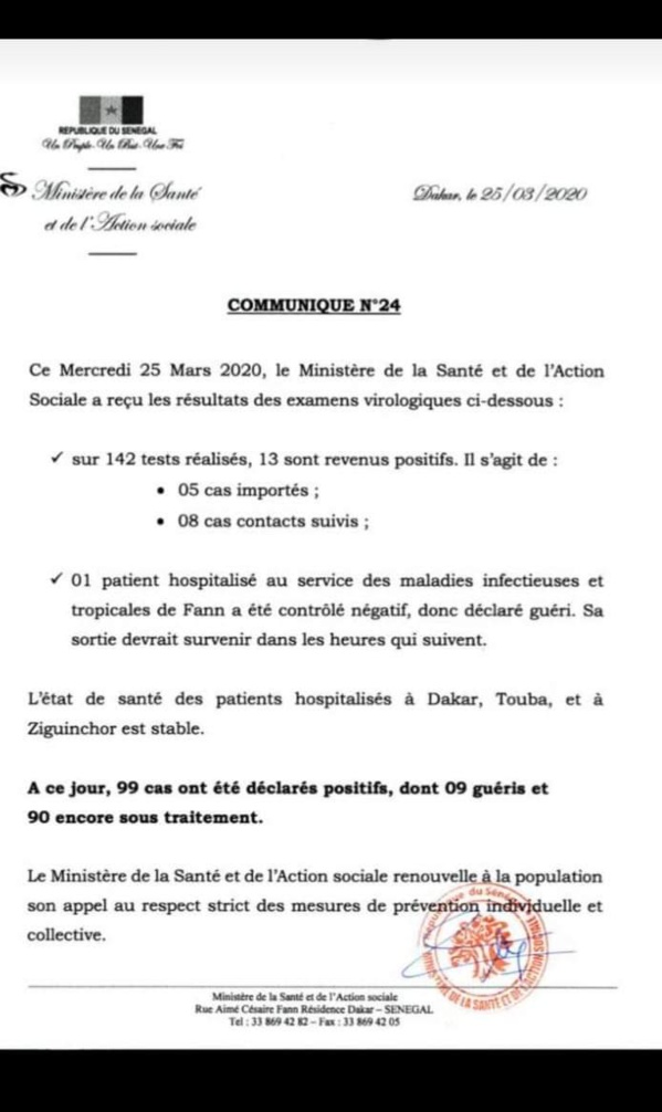 Covid-19, point du jour : 13 nouvelles personnes testées positives