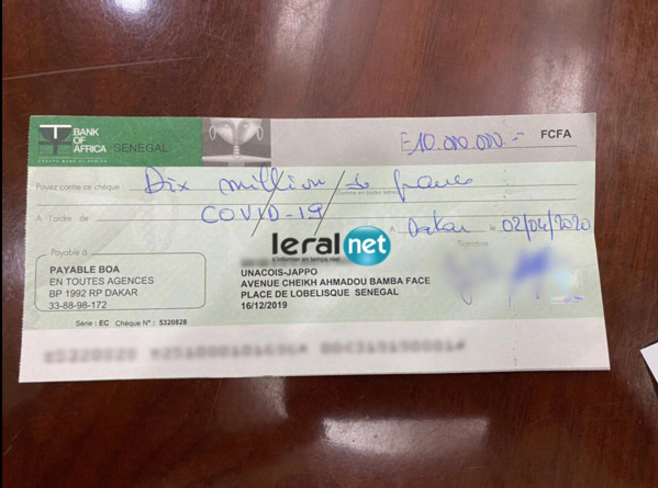 ​Contribution pour  Force Covid 19 – Les généreux bienfaiteurs ont vraiment donné leurs chèques !