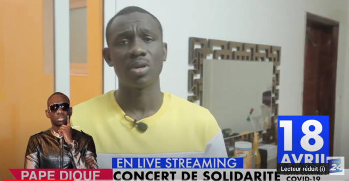 Lutte contre le Coronavirus- Pape Diop offre un concert de solidarité Lutte contre le Coronavirus- Pape Diop offre un concert de solidarité