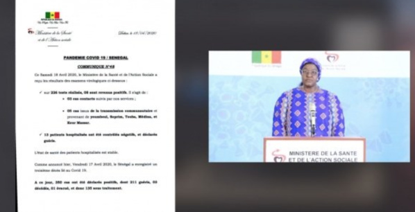 Covid-19 au Sénégal : 8 nouveaux cas positifs dont 5 issus de la transmission communautaire