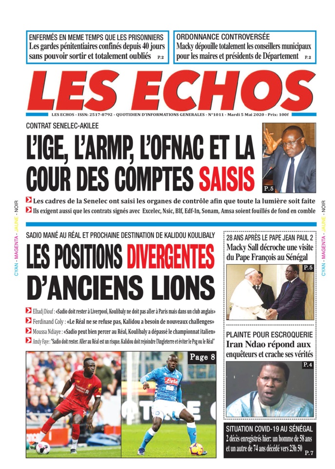 Revue des Titres du Mardi le 05 Mai 2020 Revue des Titres du Mardi le 05 Mai 2020