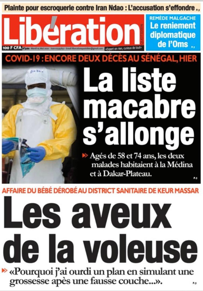 Revue des Titres du Mardi le 05 Mai 2020