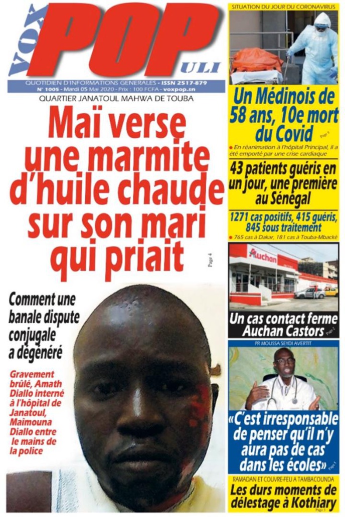 Revue des Titres du Mardi le 05 Mai 2020