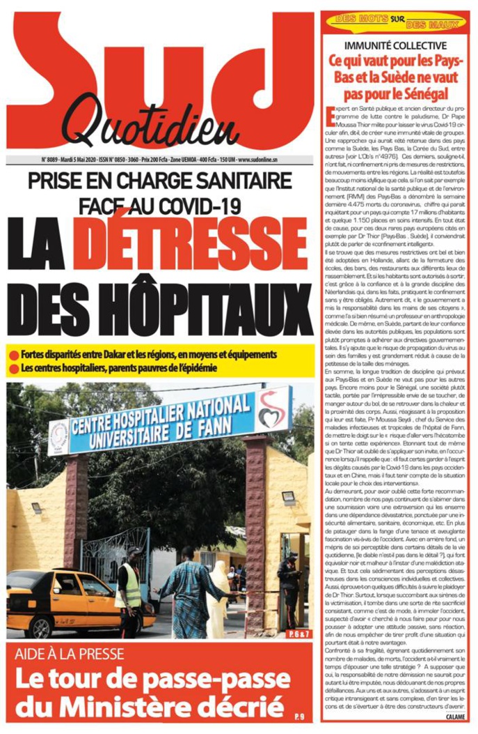 Revue des Titres du Mardi le 05 Mai 2020