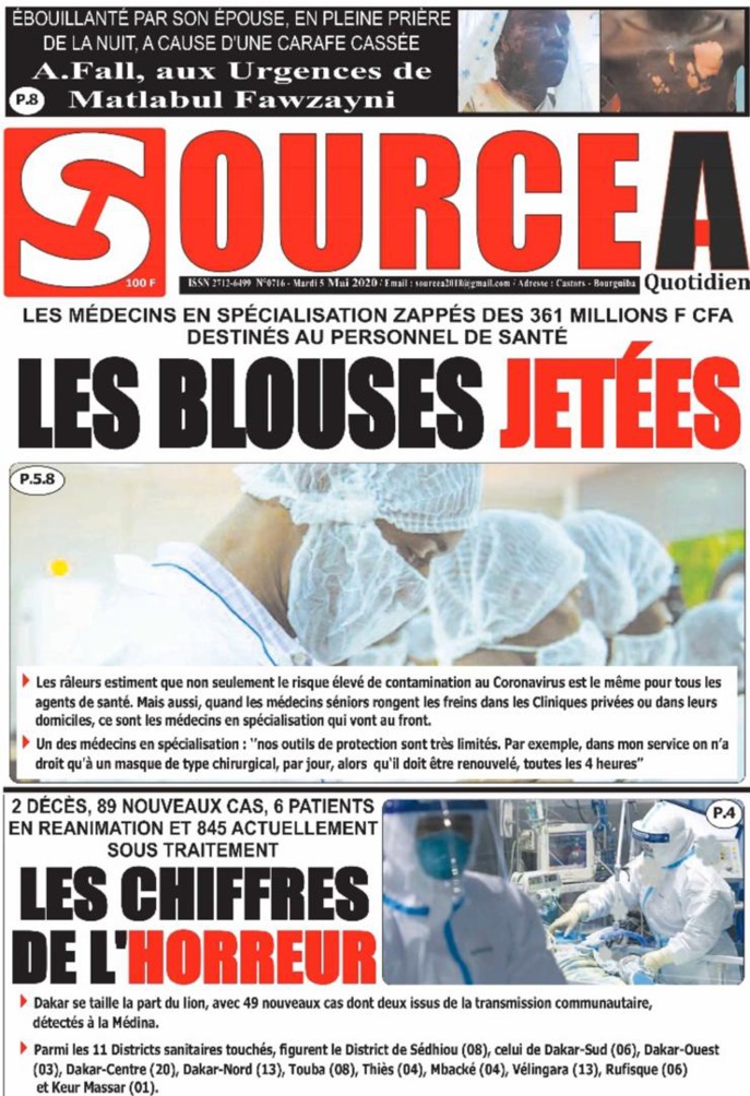 Revue des Titres du Mardi le 05 Mai 2020 Revue des Titres du Mardi le 05 Mai 2020