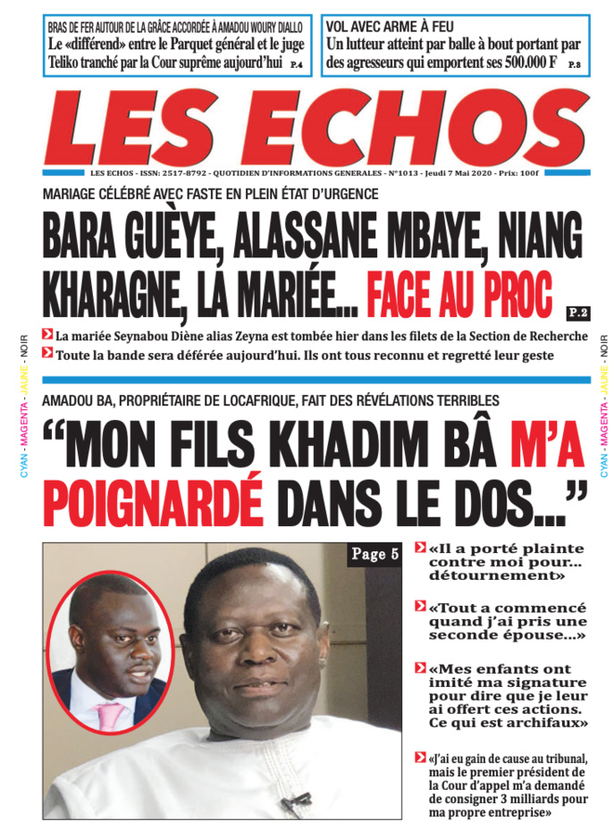 Revue des Titres du jeudi le 07 Mai 2020 Revue des Titres du jeudi le 07 Mai 2020