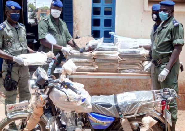 KIDIRA : 110 KG de chanvre indien saisi sur un trafiquant qui prend la fuite