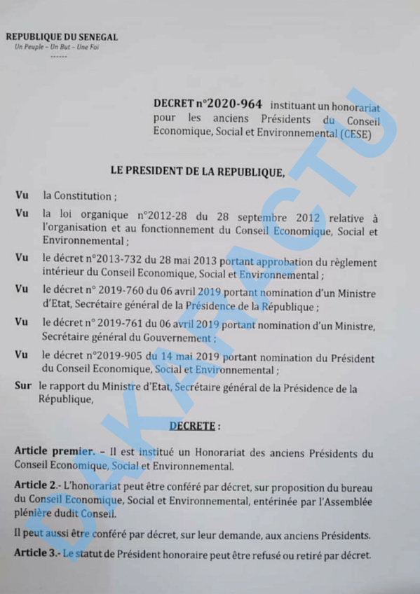 Révélations documentées !!! : Yakham Mbaye exhibe l’authentique décret 2020-964, accable Abdoul Mbaye et menace Bassirou Diomaye Faye de Pastef Révélations documentées !!! : Yakham Mbaye exhibe l’authentique décret 2020-964, accable Abdoul Mbaye et menace Bassirou Diomaye Faye de Pastef