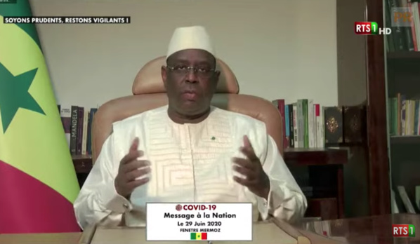 COVID-19 : Le président de la République Macky Sall annonce la levée de l'état d'urgence.