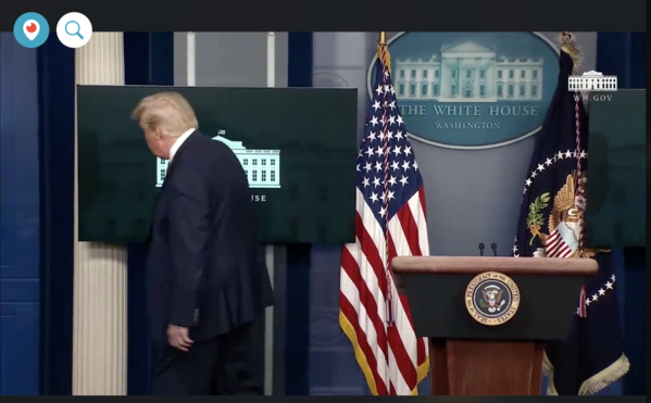 Trump évacué par le Secret Service en pleine conférence de presse - vidéo Trump évacué par le Secret Service en pleine conférence de presse - vidéo