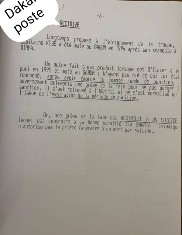 Le colonel Kébé enseignant à l’Université Gaston Berger de Saint-Louis – Un danger pour les étudiants ! (DOCUMENTS) Le colonel Kébé enseignant à l’Université Gaston Berger de Saint-Louis – Un danger pour les étudiants ! (DOCUMENTS)