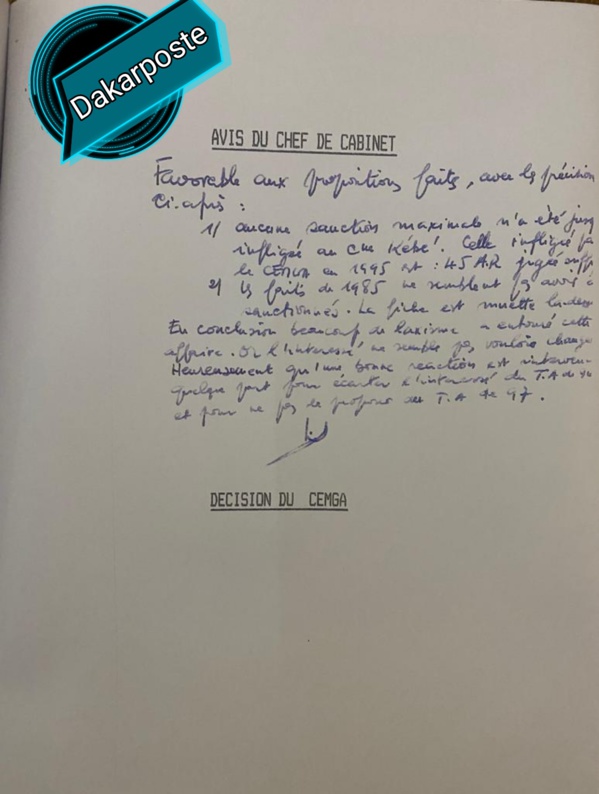 Le colonel Kébé enseignant à l’Université Gaston Berger de Saint-Louis – Un danger pour les étudiants ! (DOCUMENTS) Le colonel Kébé enseignant à l’Université Gaston Berger de Saint-Louis – Un danger pour les étudiants ! (DOCUMENTS)
