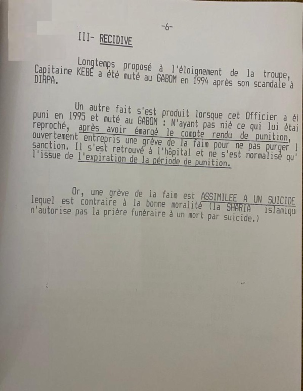 Le colonel Kébé enseignant à l’Université Gaston Berger de Saint-Louis – Un danger pour les étudiants ! (DOCUMENTS) Le colonel Kébé enseignant à l’Université Gaston Berger de Saint-Louis – Un danger pour les étudiants ! (DOCUMENTS)