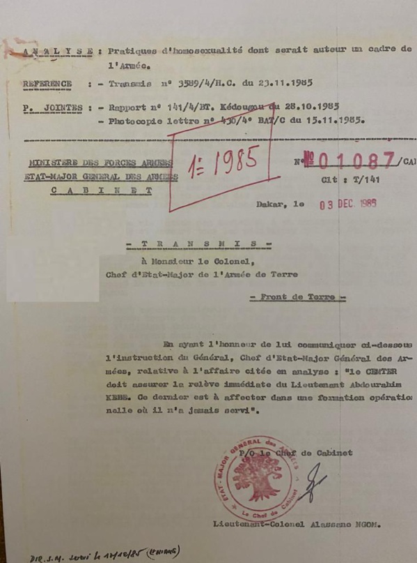 Le colonel Kébé enseignant à l’Université Gaston Berger de Saint-Louis – Un danger pour les étudiants ! (DOCUMENTS) Le colonel Kébé enseignant à l’Université Gaston Berger de Saint-Louis – Un danger pour les étudiants ! (DOCUMENTS)