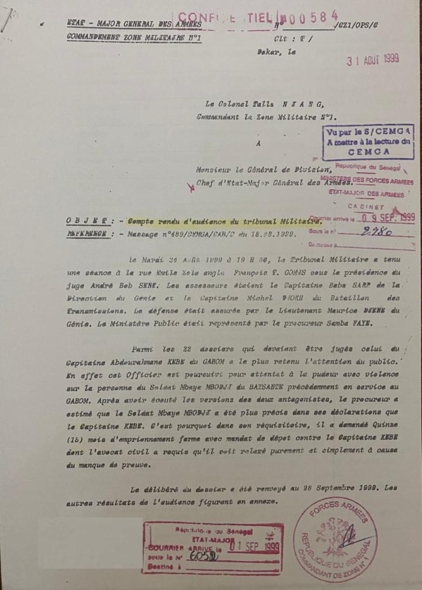 Le colonel Kébé enseignant à l’Université Gaston Berger de Saint-Louis – Un danger pour les étudiants ! (DOCUMENTS)