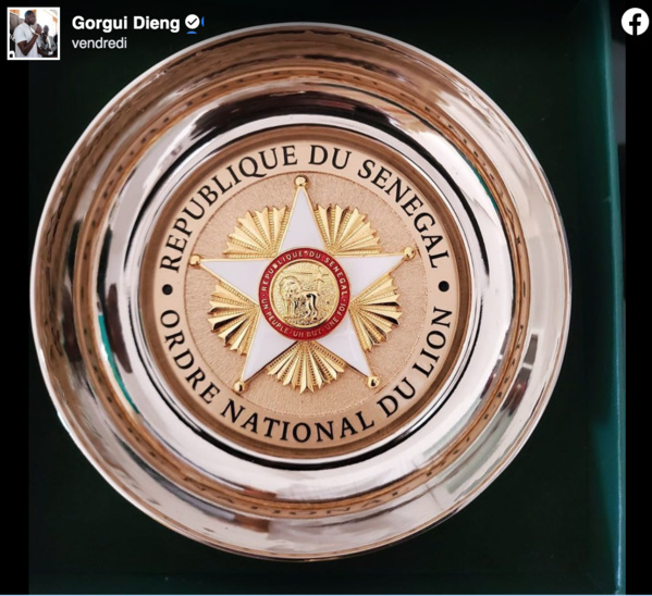 Gorgui Sy Dieng élevé au rang de chevalier de l’ordre national du lion Gorgui Sy Dieng élevé au rang de chevalier de l’ordre national du lion