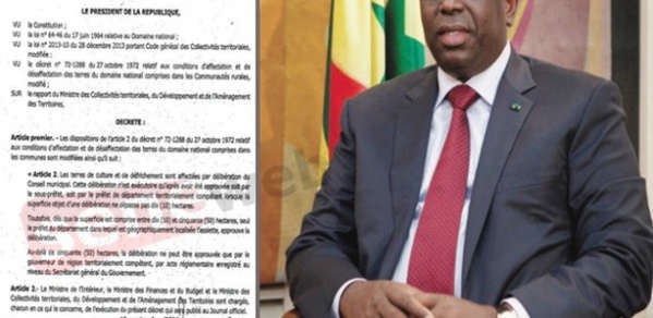Affectation et désaffectation des terres du domaine national : Le nouveau décret qui renforce les Préfets et Gouverneurs