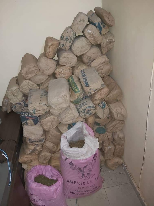 ROUTE DE FAFAKOUROU: 127 kilos de chanvre saisis