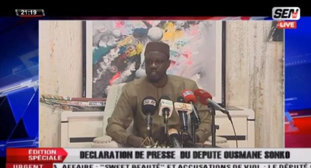 Affaire Sweet Massage : Ousmane Sonko annonce une plainte Affaire Sweet Massage : Ousmane Sonko annonce une plainte