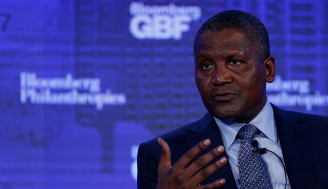 L'annonce du Milliardaire nigérian Aliko Dangote L'annonce du Milliardaire nigérian Aliko Dangote