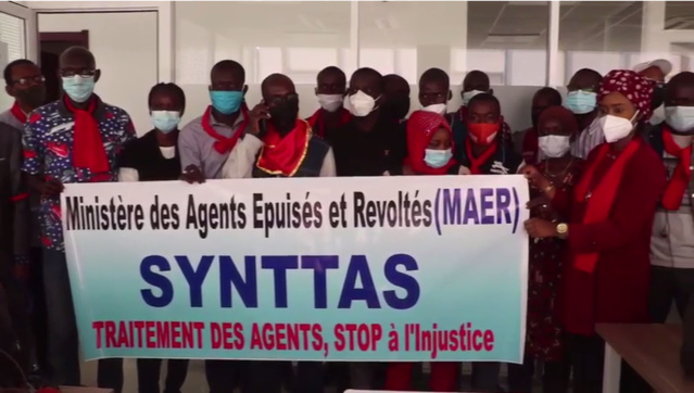 Sit-in au ministère de l’Agriculture : Moussa BALDE vilipendé par ses employés (Photos et vidéo)
