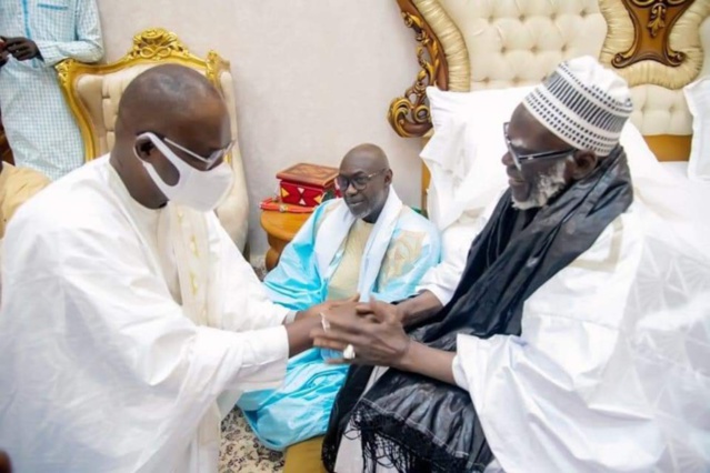 TOUBA- Khalifa Sall (aussi) reçu par le Khalif Général des Mourides TOUBA- Khalifa Sall (aussi) reçu par le Khalif Général des Mourides