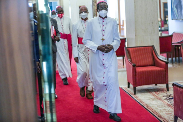 L' Archevêque de Dakar, Monseigneur Benjamin Ndiaye reçu par le Pr Macky