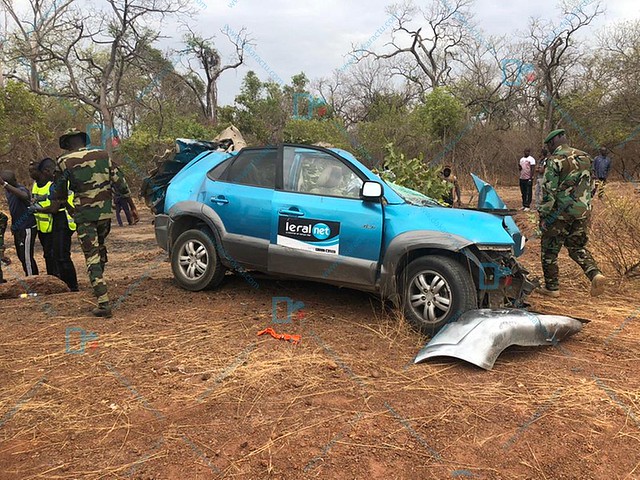 Tournée économique du Chef de l’Etat/ les reporters de Leral victimes d’un accident (3 morts et 2 blessés graves) IMAGES Tournée économique du Chef de l’Etat/ les reporters de Leral victimes d’un accident (3 morts et 2 blessés graves) IMAGES