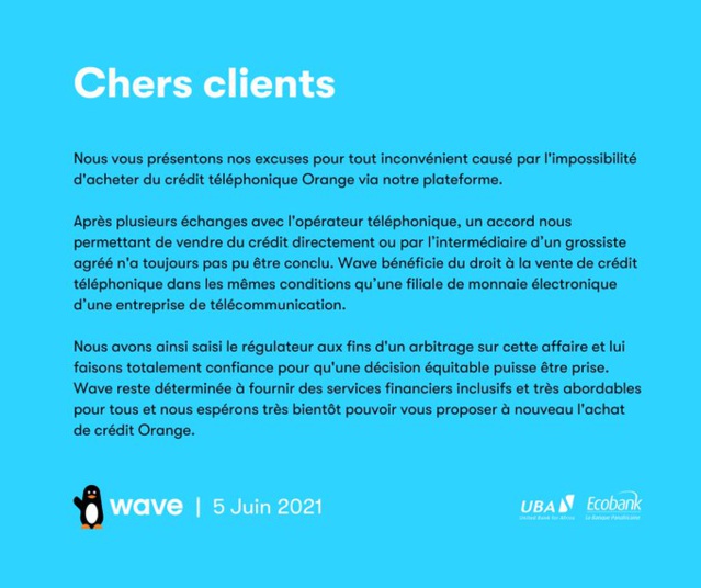 Litige avec Orange : Wave saisit l'Artp! Litige avec Orange : Wave saisit l'Artp!