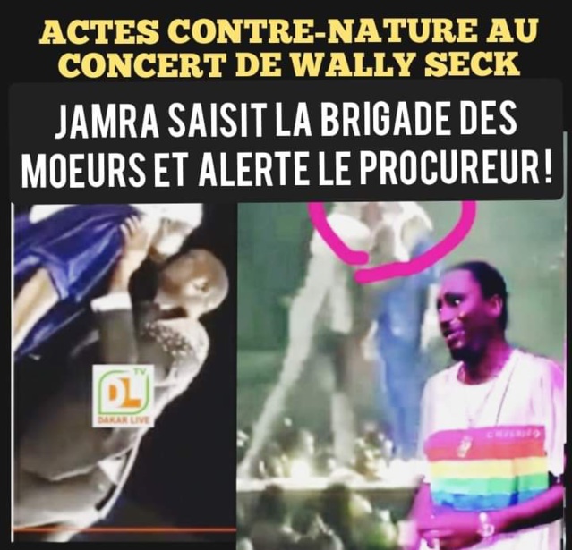 ATTENTAT À LA PUDEUR au Concert de WALLY SECK : JAMRA SAISIT LA BRIGADE DES MOEURS ET ALERTE LE PROCUREUR ATTENTAT À LA PUDEUR au Concert de WALLY SECK : JAMRA SAISIT LA BRIGADE DES MOEURS ET ALERTE LE PROCUREUR