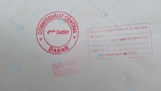 Mboro/ Démantèlement d’un réseau de confection de fausses cartes grises : Des cachets du commissariat de Dakar et du service régional des transports terrestres de Thiès retrouvés entre les mains des faussaires