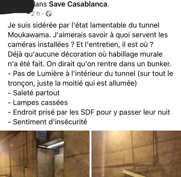 Casablanca: le tunnel baptisé... "Dakar" dans un état lamentable