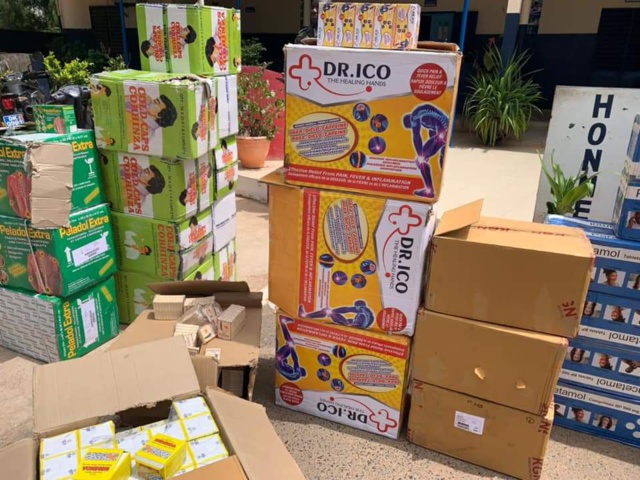 Saisie de médicaments d’une valeur de 46 millions par la brigade de gendarmerie Zone franche industrielle Saisie de médicaments d’une valeur de 46 millions par la brigade de gendarmerie Zone franche industrielle