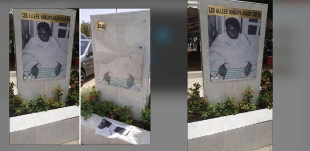 [Photos] Allées Serigne Babacar Sy : La stèle du 1er khalife d’El Hadj Malick Sy profanée