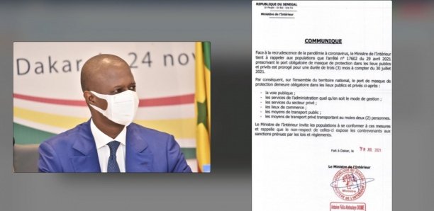 [Document] Port obligatoire du masque : L'arrêté du ministre de l'Intérieur prorogé de 3 mois