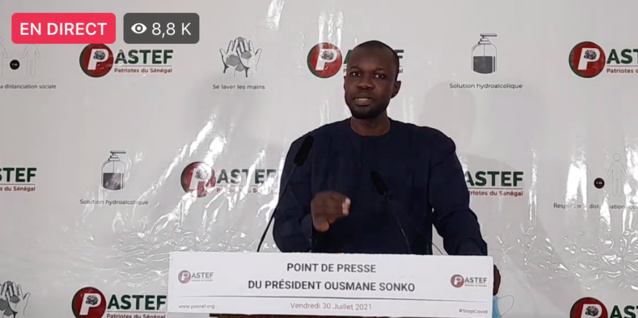 3ème vague meurtrière : Ousmane Sonko accuse le gouvernement, tire sur les autorités et sensibilise les populations... 3ème vague meurtrière : Ousmane Sonko accuse le gouvernement, tire sur les autorités et sensibilise les populations...
