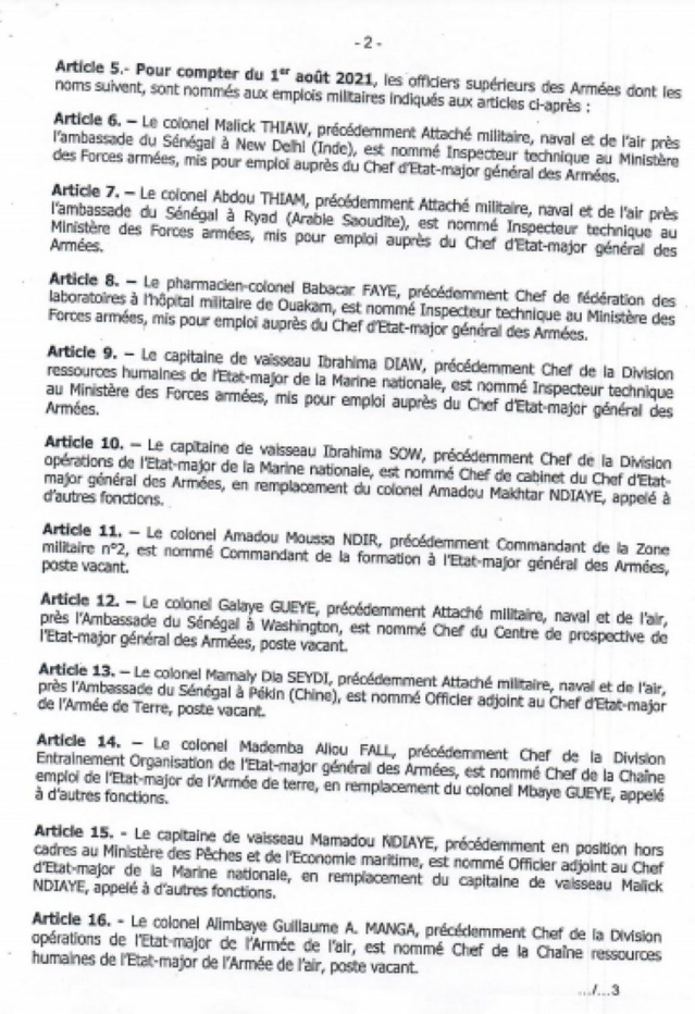 "Grande Muette" : Le grand chamboulement de Macky Sall (documents) "Grande Muette" : Le grand chamboulement de Macky Sall (documents)