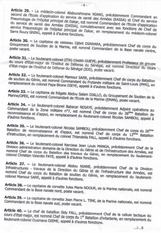 "Grande Muette" : Le grand chamboulement de Macky Sall (documents) "Grande Muette" : Le grand chamboulement de Macky Sall (documents)