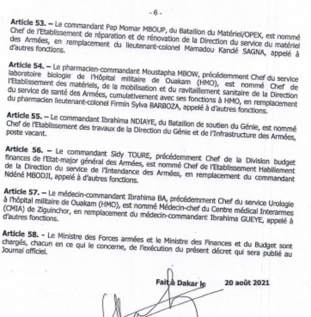 "Grande Muette" : Le grand chamboulement de Macky Sall (documents) "Grande Muette" : Le grand chamboulement de Macky Sall (documents)