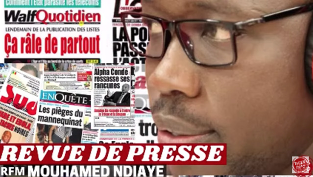 Revue de presse (wolof) Rfm du Mardi 24 Aout avec Mamadou Mouhamed Ndiaye Revue de presse (wolof) Rfm du Mardi 24 Aout avec Mamadou Mouhamed Ndiaye