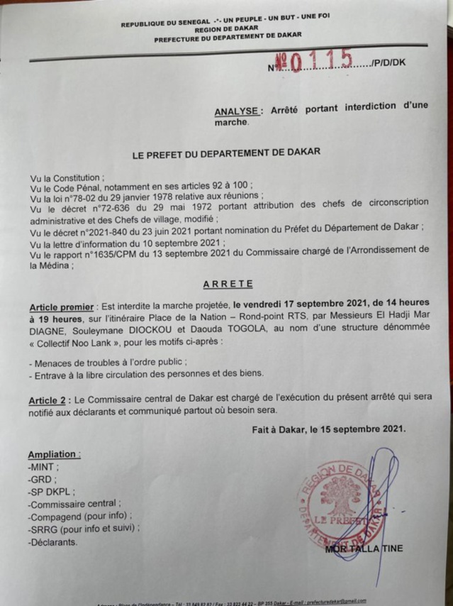 Marche contre la hausse des denrées : la manifestation de ce vendredi 17 interdite aussi, vers un vendredi de feu ? Marche contre la hausse des denrées : la manifestation de ce vendredi 17 interdite aussi, vers un vendredi de feu ?