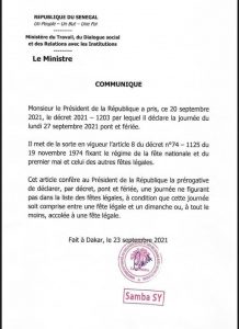Magal 2021 : le lendemain de l’évènement déclaré jour pont et férié Magal 2021 : le lendemain de l’évènement déclaré jour pont et férié