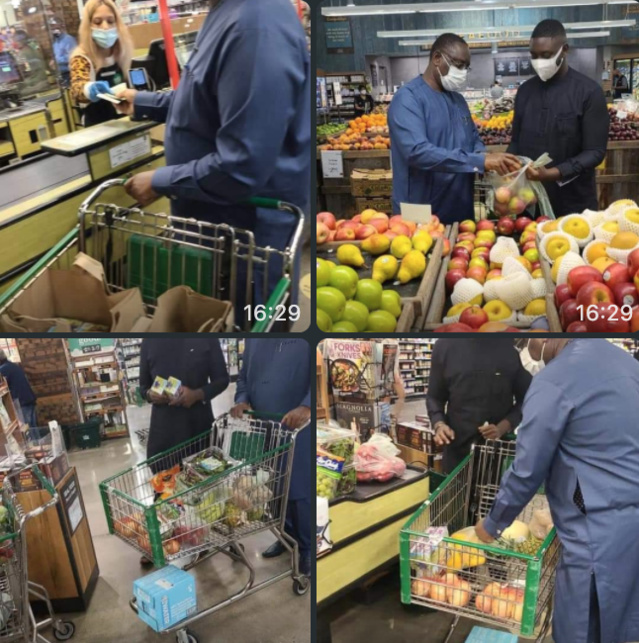Macky fait ses courses à New-York (images)