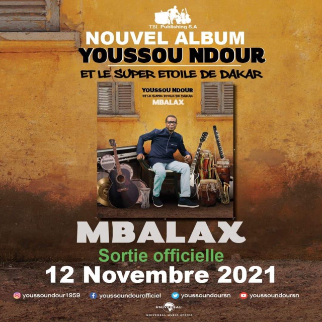 "Le Roi du Mbalax", Youssou NDOUR, dévoile le cover de son nouvel..."Mbalax"! "Le Roi du Mbalax", Youssou NDOUR, dévoile le cover de son nouvel..."Mbalax"!