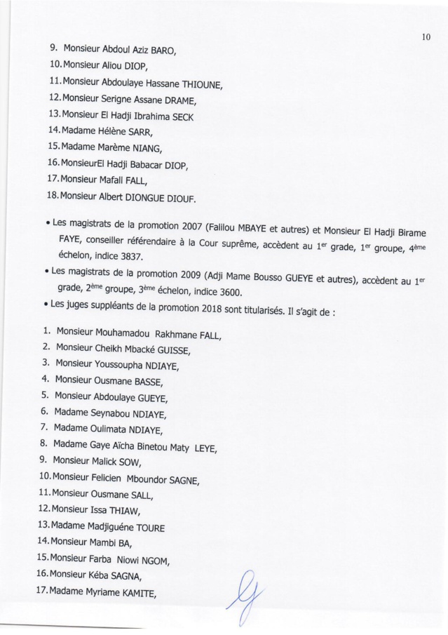 VASTE CHAMBOULEMENT À LA MAGISTRATURE- Voici l'intégralité des nominations VASTE CHAMBOULEMENT À LA MAGISTRATURE- Voici l'intégralité des nominations