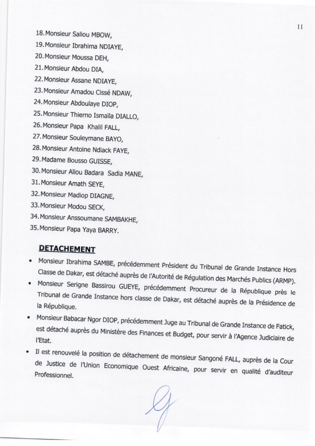 VASTE CHAMBOULEMENT À LA MAGISTRATURE- Voici l'intégralité des nominations VASTE CHAMBOULEMENT À LA MAGISTRATURE- Voici l'intégralité des nominations