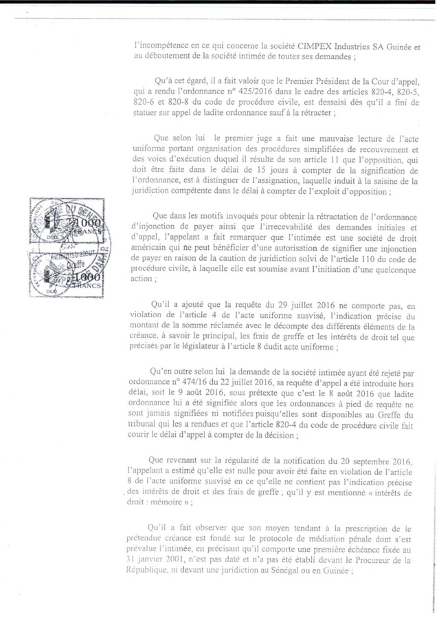 Voici le document qui confirme la condamnation de Baye Ciss par la Cour d'Appel de Dakar ! Voici le document qui confirme la condamnation de Baye Ciss par la Cour d'Appel de Dakar !