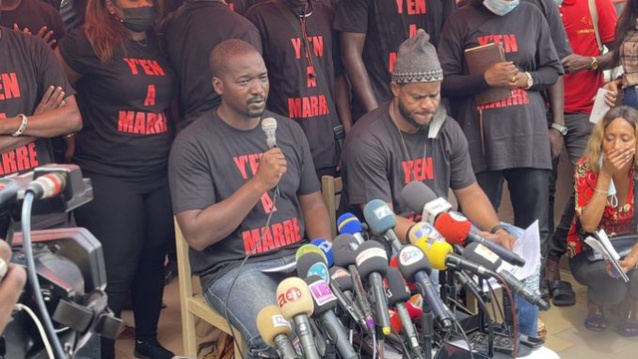 Marche de Y’en a marre et de FRAPP : Yewwi Askan Wi sera de la partie Marche de Y’en a marre et de FRAPP : Yewwi Askan Wi sera de la partie