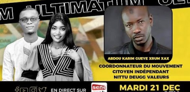 Libération de Kilifeu,passeports diplomatiques,homosexualité : Karim Xrum XaX se prononce dans Ultimatum Libération de Kilifeu,passeports diplomatiques,homosexualité : Karim Xrum XaX se prononce dans Ultimatum