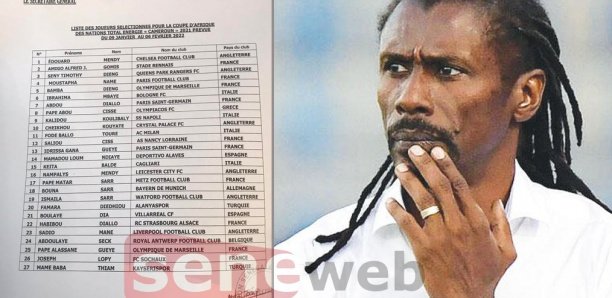 Can 2022: Aliou Cissé publie une liste de 27 joueurs